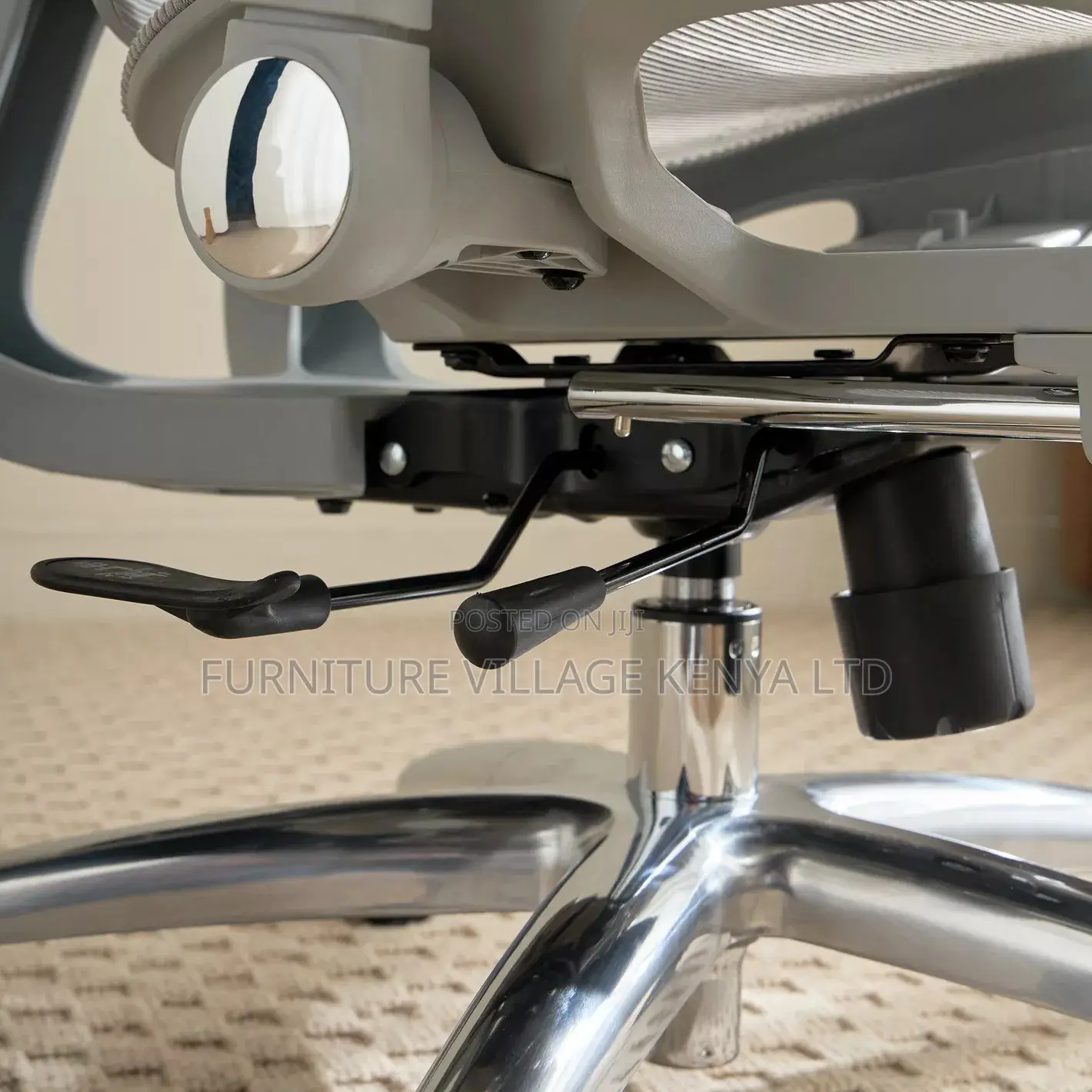 Office Chair; High Back White Orthopedic Office Seat