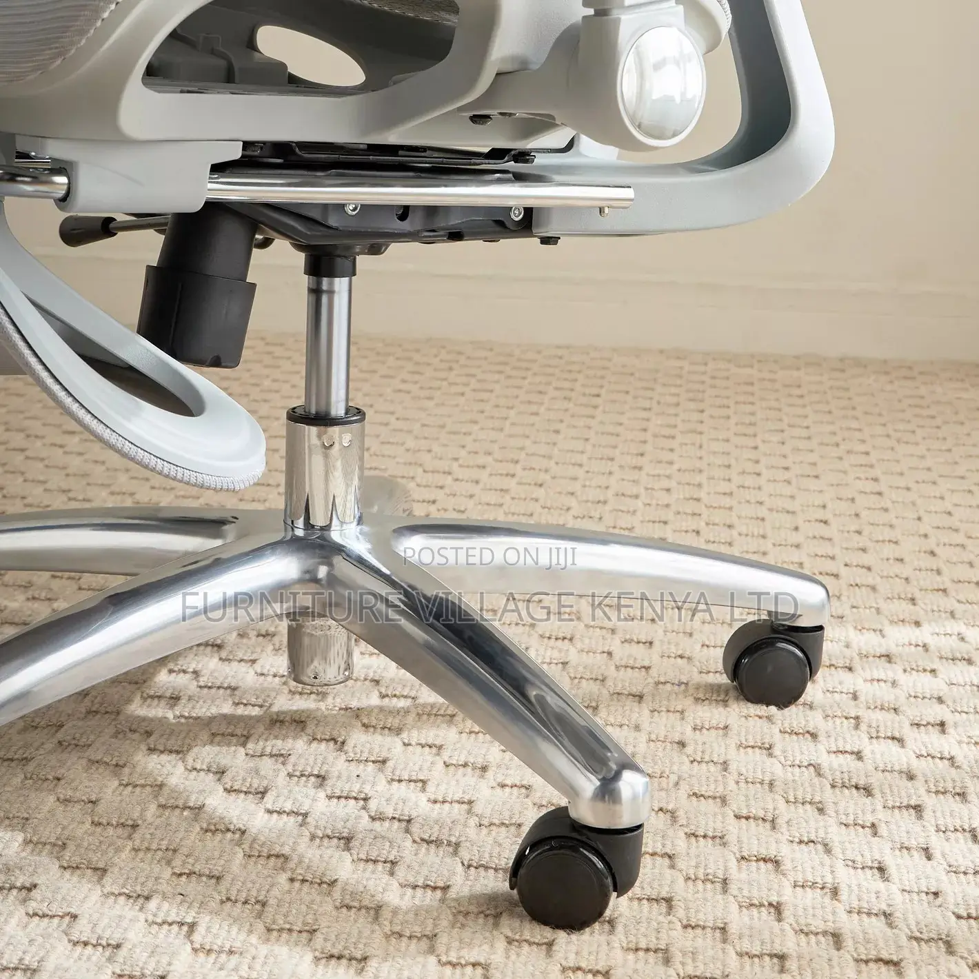 Office Chair; High Back White Orthopedic Office Seat