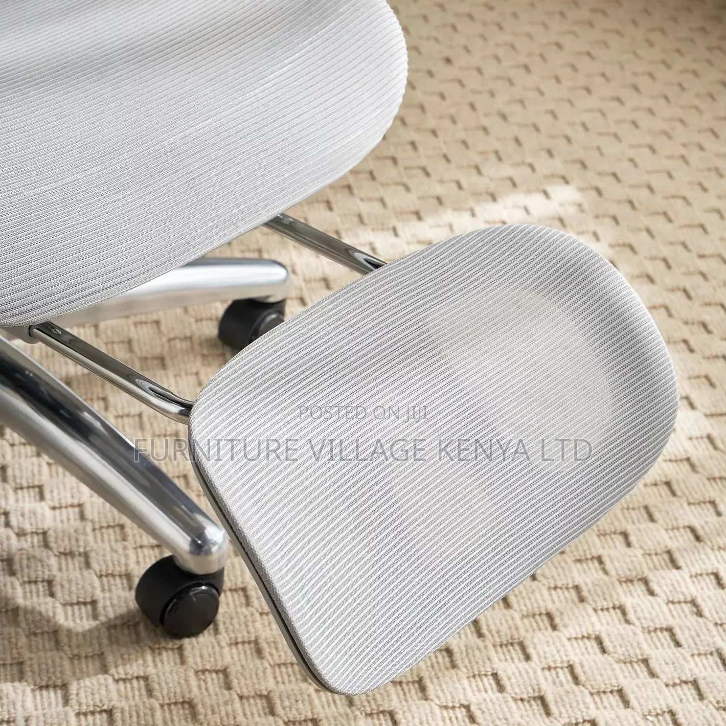 Office Chair; High Back White Orthopedic Office Seat