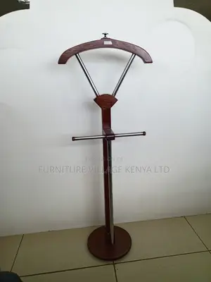 Coat Hanger; Modern Mahogany Office Coat Hanger