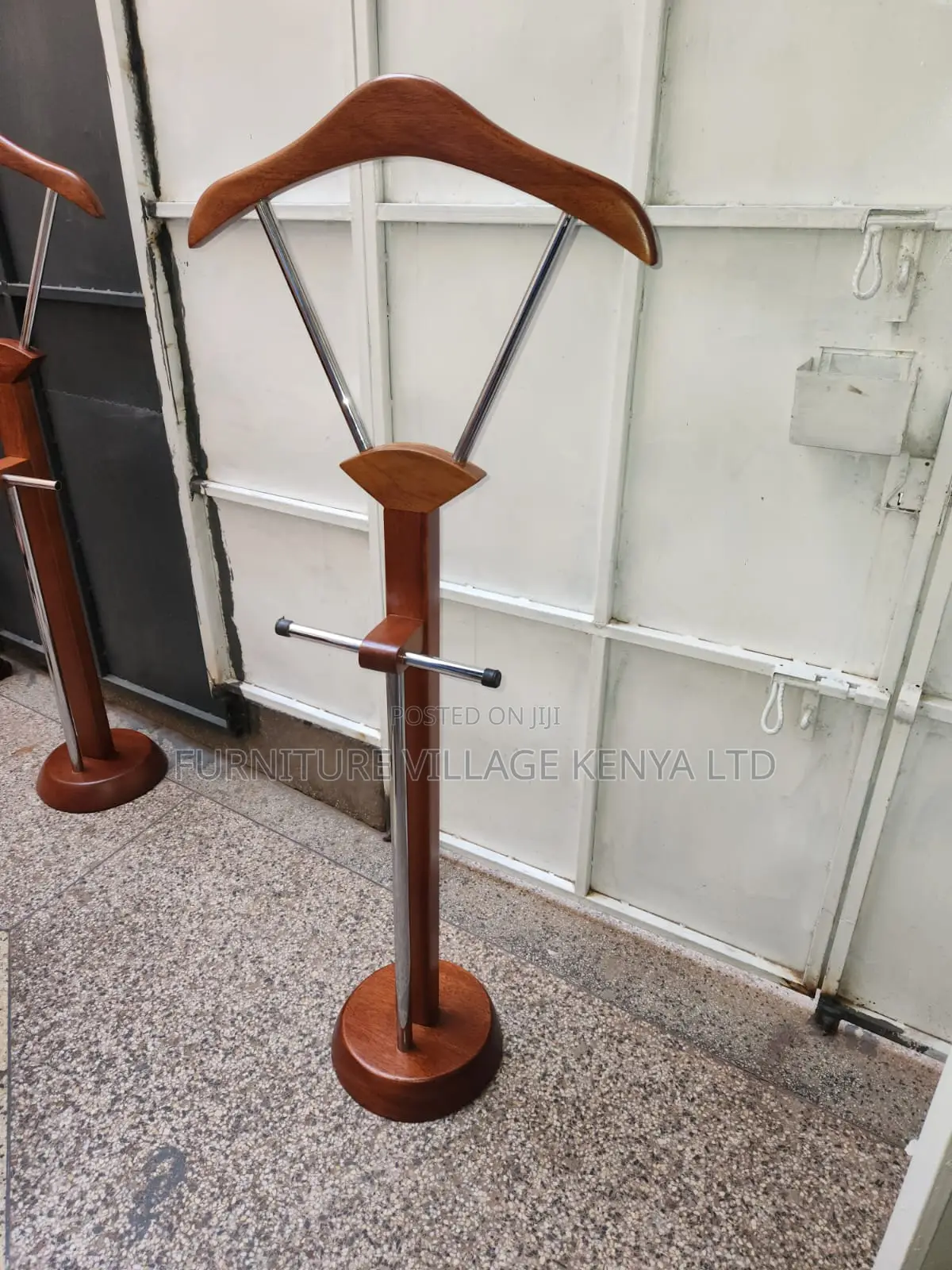Coat Hanger; Modern Mahogany Office Coat Hanger