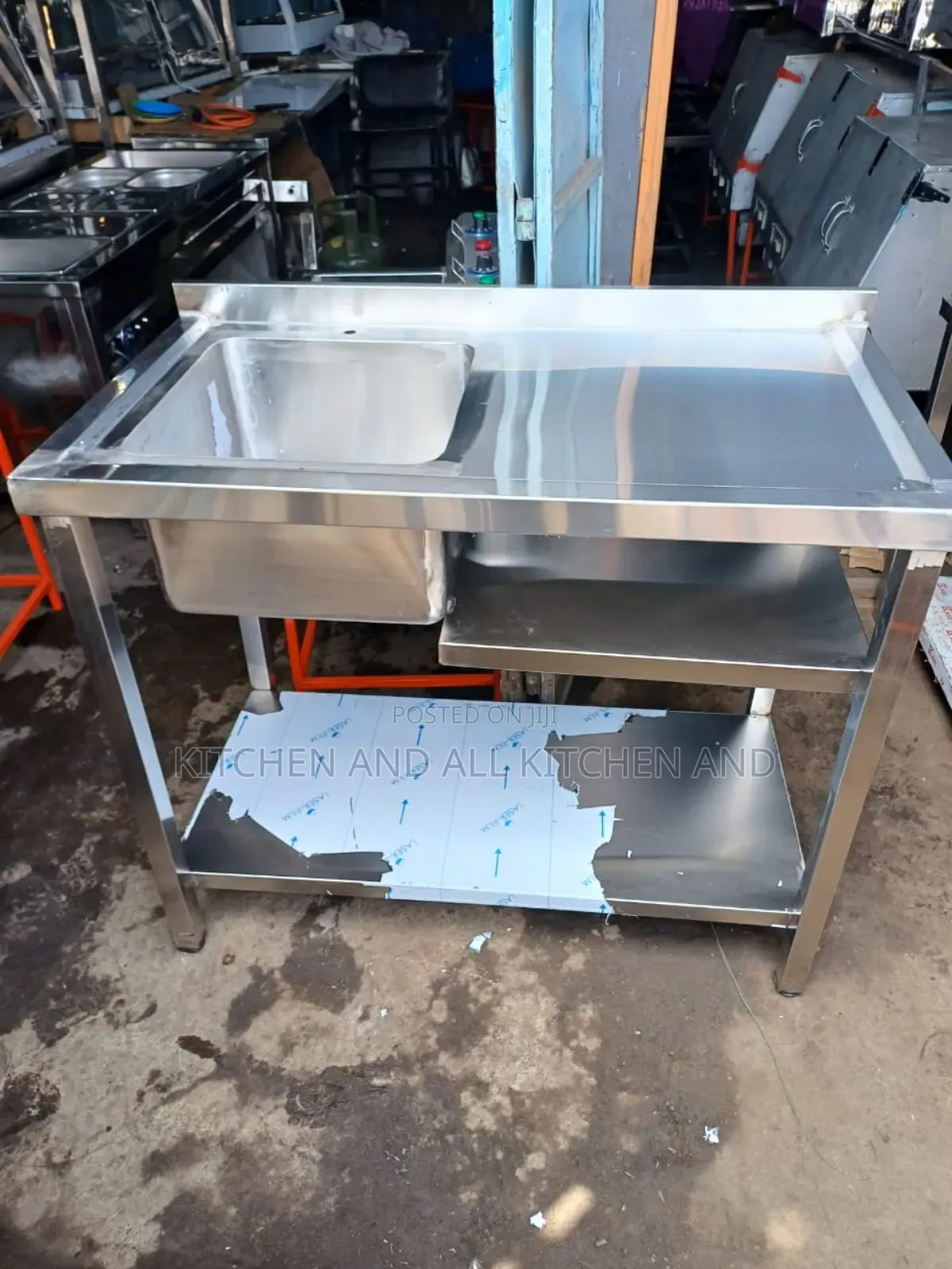 Stainless Steel Commercial Kitchen Sink Single Bowl