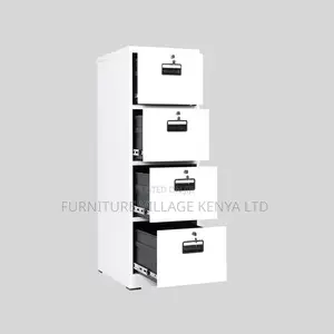 Office Cabinet; 4-drawer Metallic Filing Office Cabinet