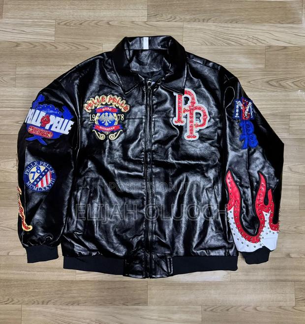 Pelle Pelle American Bruiser Leather Varsity/Heavy Racer Jacket,