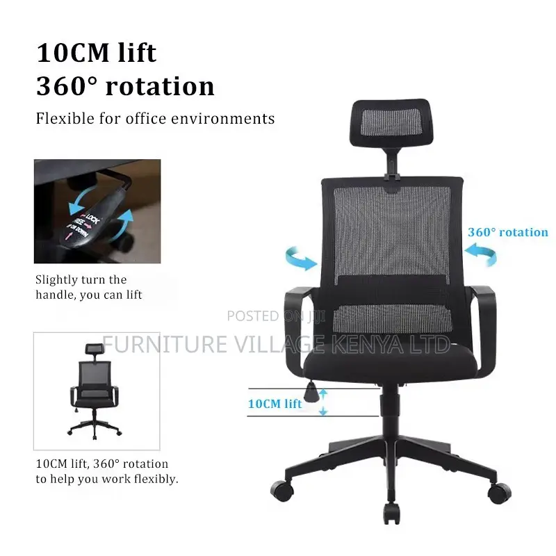 Office Chair; High Back Ergonomic Mesh Office Chair