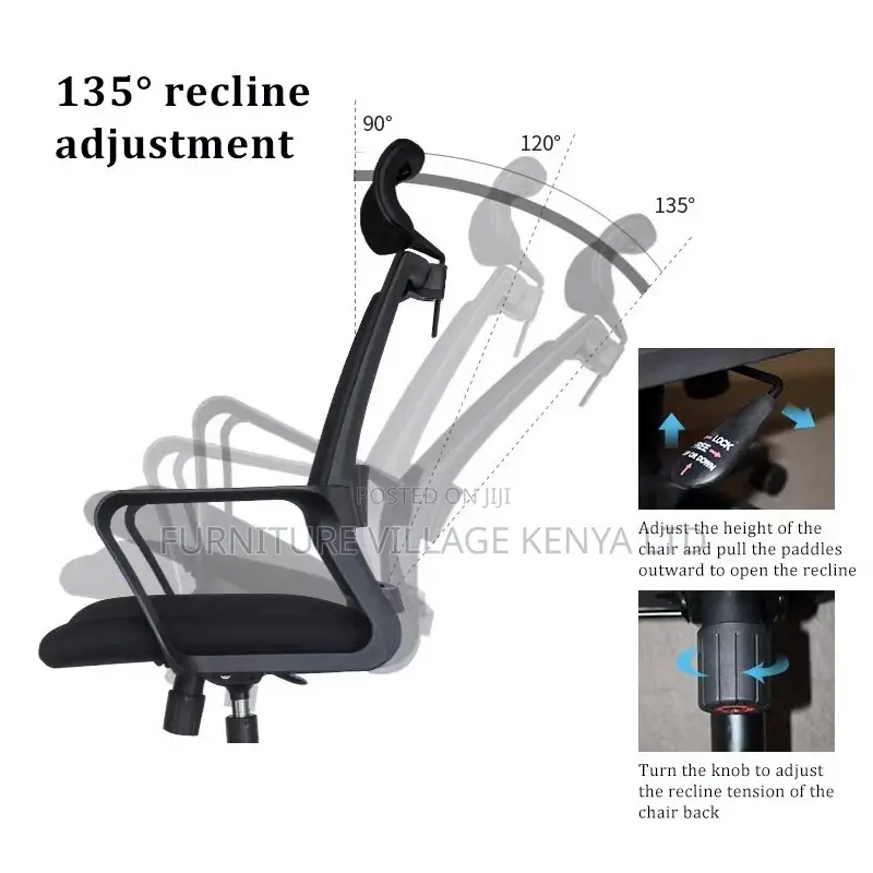 Office Chair; High Back Ergonomic Mesh Office Chair