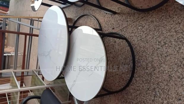 Modern Luxury 2in1 Pure Marble Nesting Tables