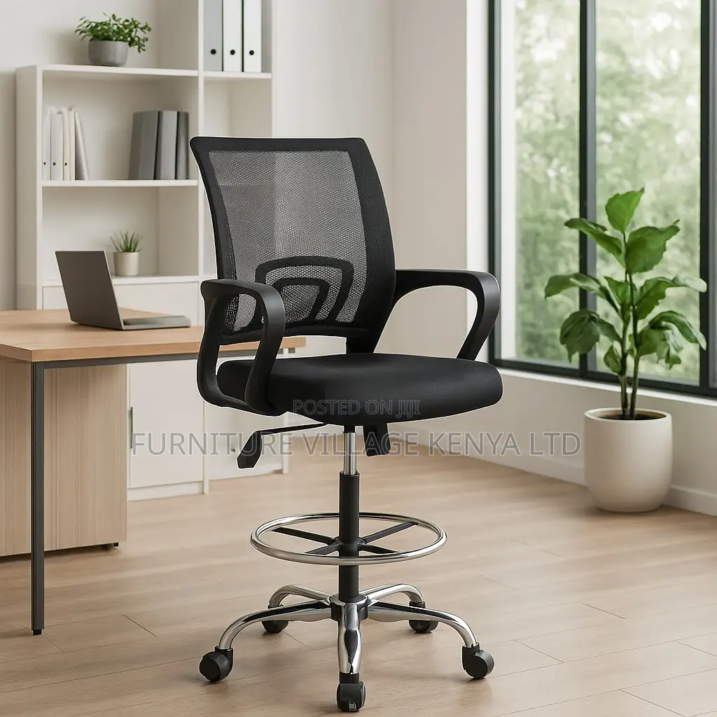 Office Chair; High Counter Cashier Mesh Back Office Seat