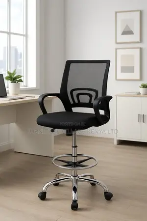 Office Chair; High Counter Cashier Mesh Back Office Seat