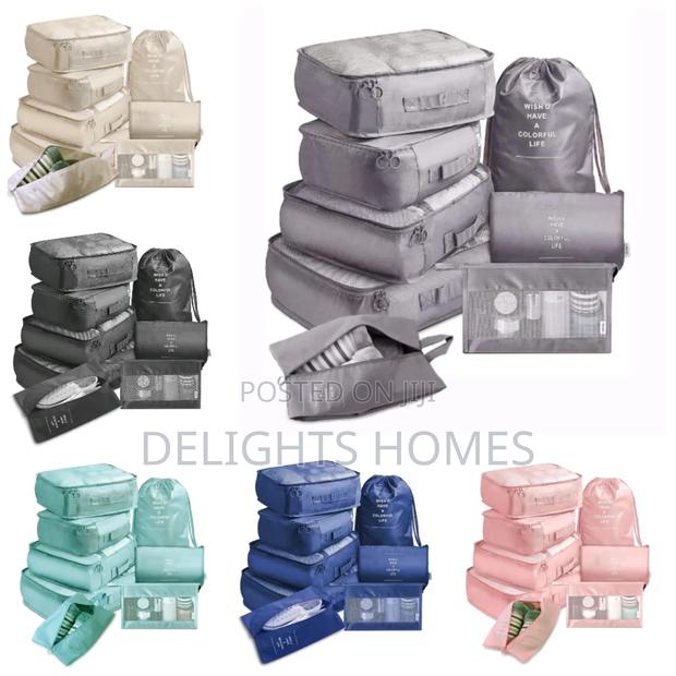 7pc Set Travel Suitcase Organizer - main view