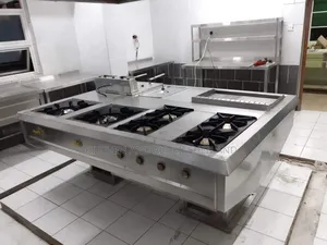 Stainless Steel Combined 6 Burner With a Griddle