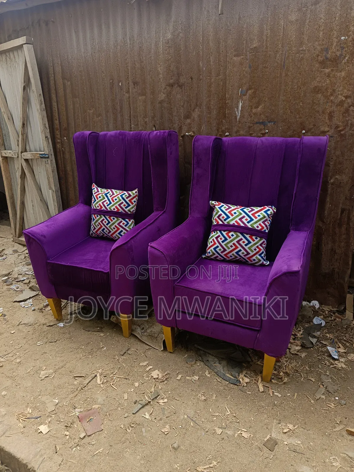 2 Single Sifa Seats or Pedicure Seats, Purple 