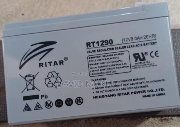 Ritar Rt1290 12v 9.0ah Valve-Regulated Sealed Lead-Acid Battery - main view