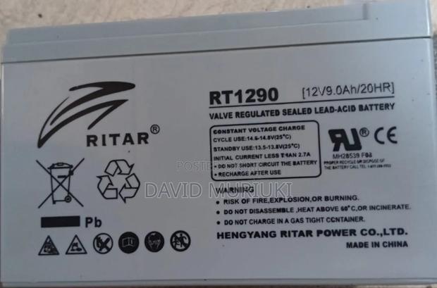 Ritar Rt1290 12v 9.0ah Valve-Regulated Sealed Lead-Acid Batteries.