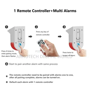 Motion Detector Remote Control Solar Energy Infrared Alarm