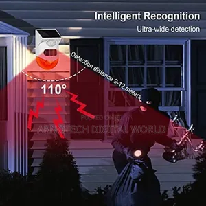 Solar Motionsensor Waterproof Securitysiren Withremote Strobelight