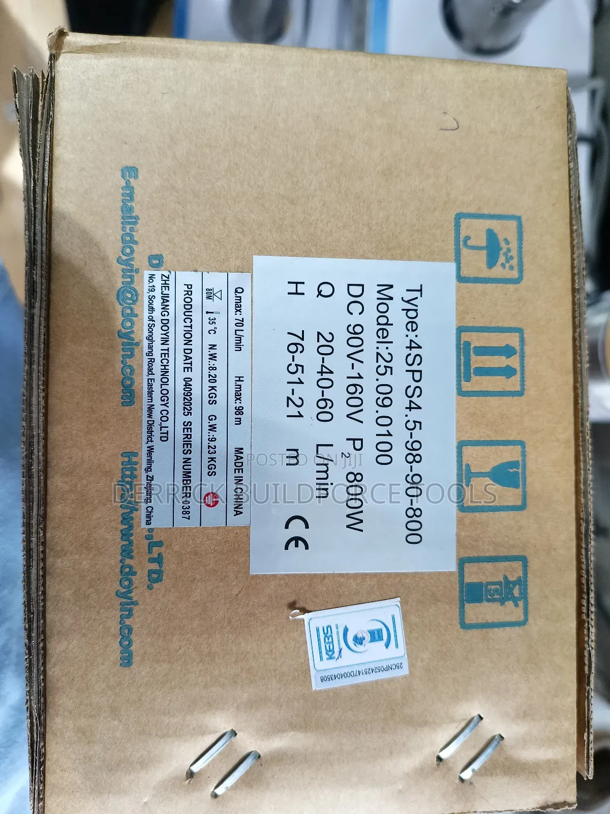 4sps4.5 Doyin Dc Stainless Steel Impeller Pump 800w(1hp) 98m Head