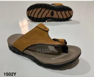 Men High Quality Leather Flipflop Sandals
