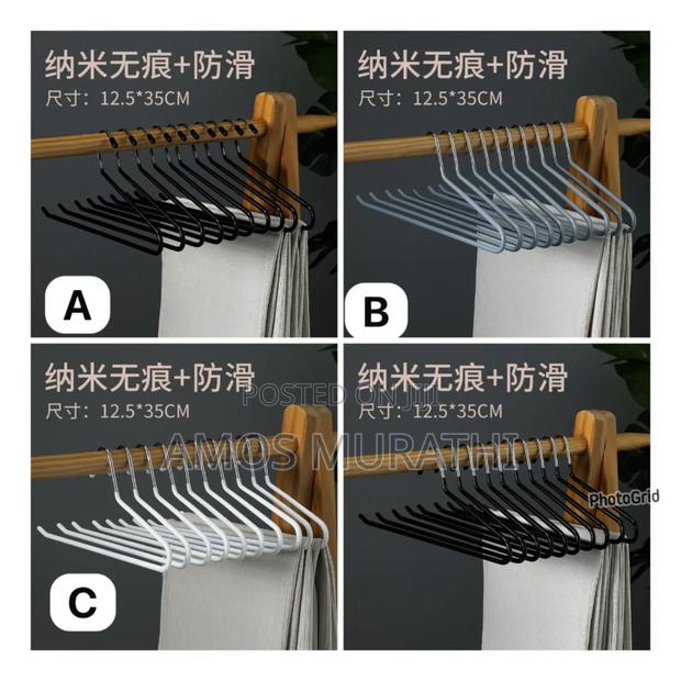 10pcs Seamless Trouser Hangernon-Slip Metal Shirt Trouser Hook Hanger