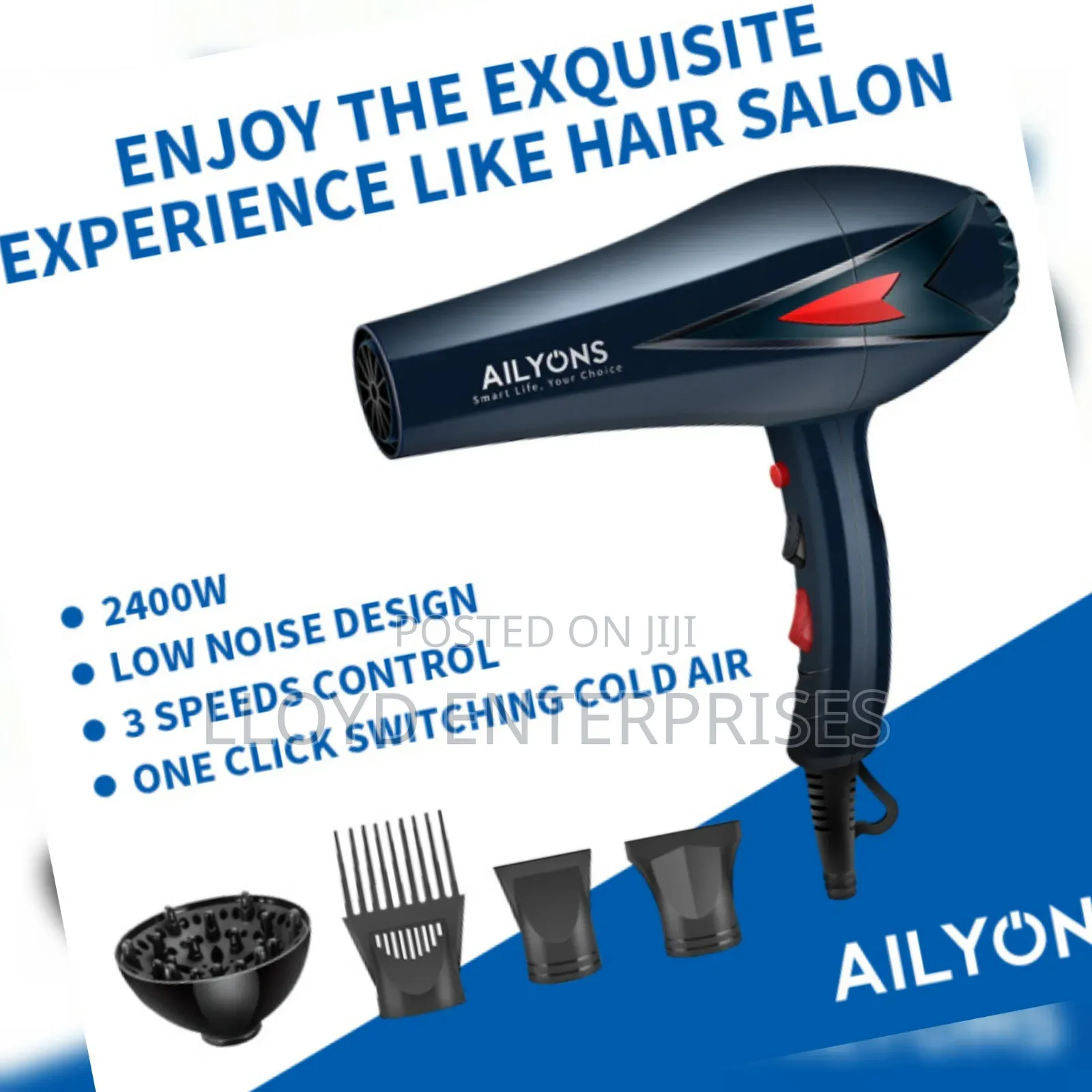 2400watts Ailyons Blow Dryer With Accessories