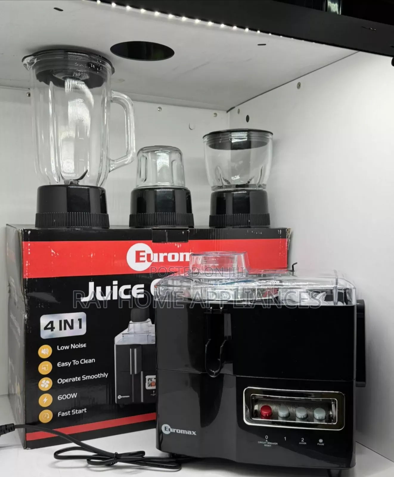 4 in 1 Euromax Food Processor 600w