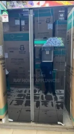 Hisense Silver Side by Side 541 Litres With Dispenser Single Inverter