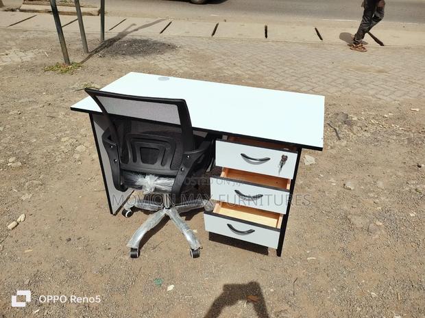 White Black Chairs Desk