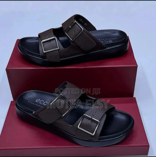 Coffee Brawn Ecco Men Sandals - thumbnail 3