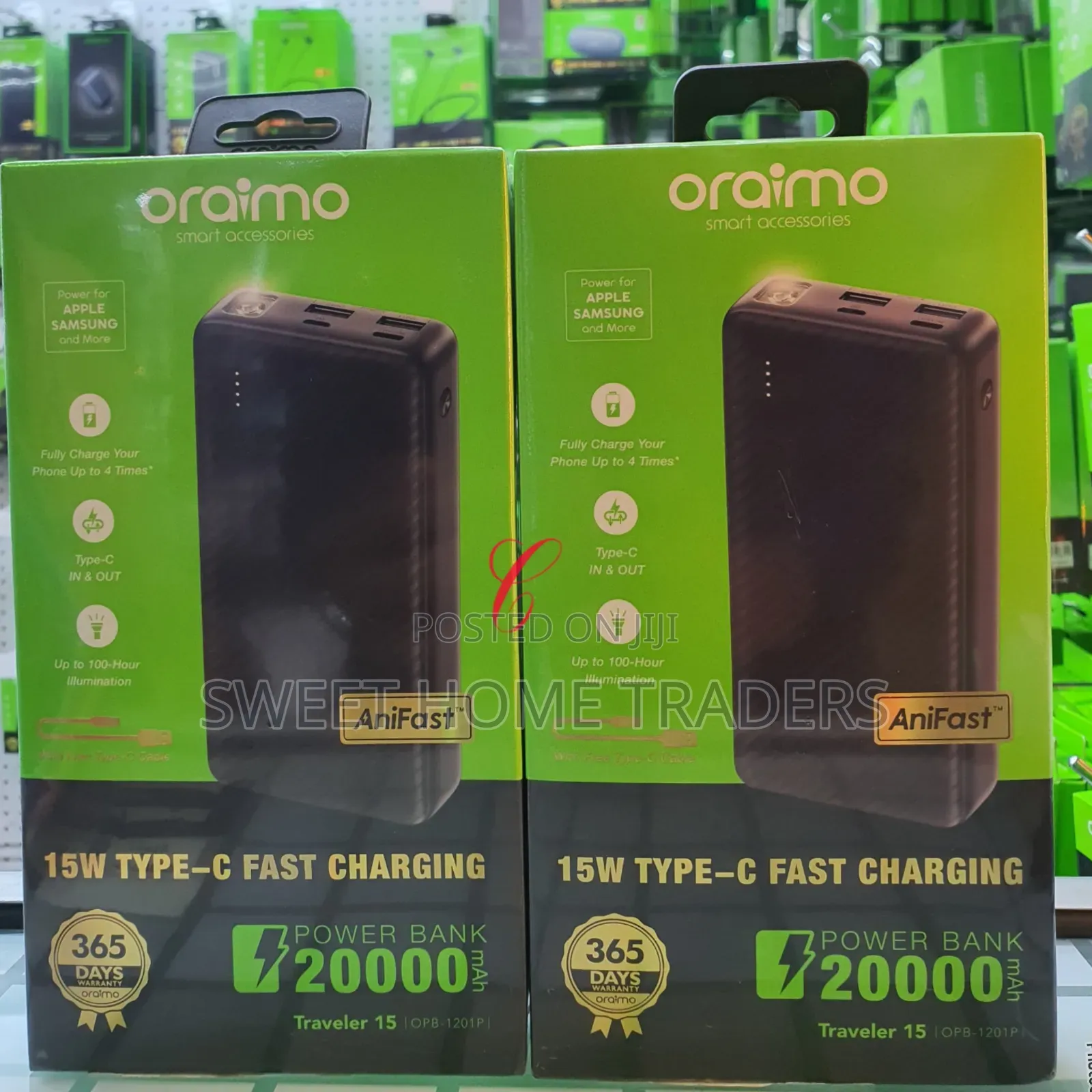 Oraimo Traveler 20,000mah* Fast Charging Powerbank