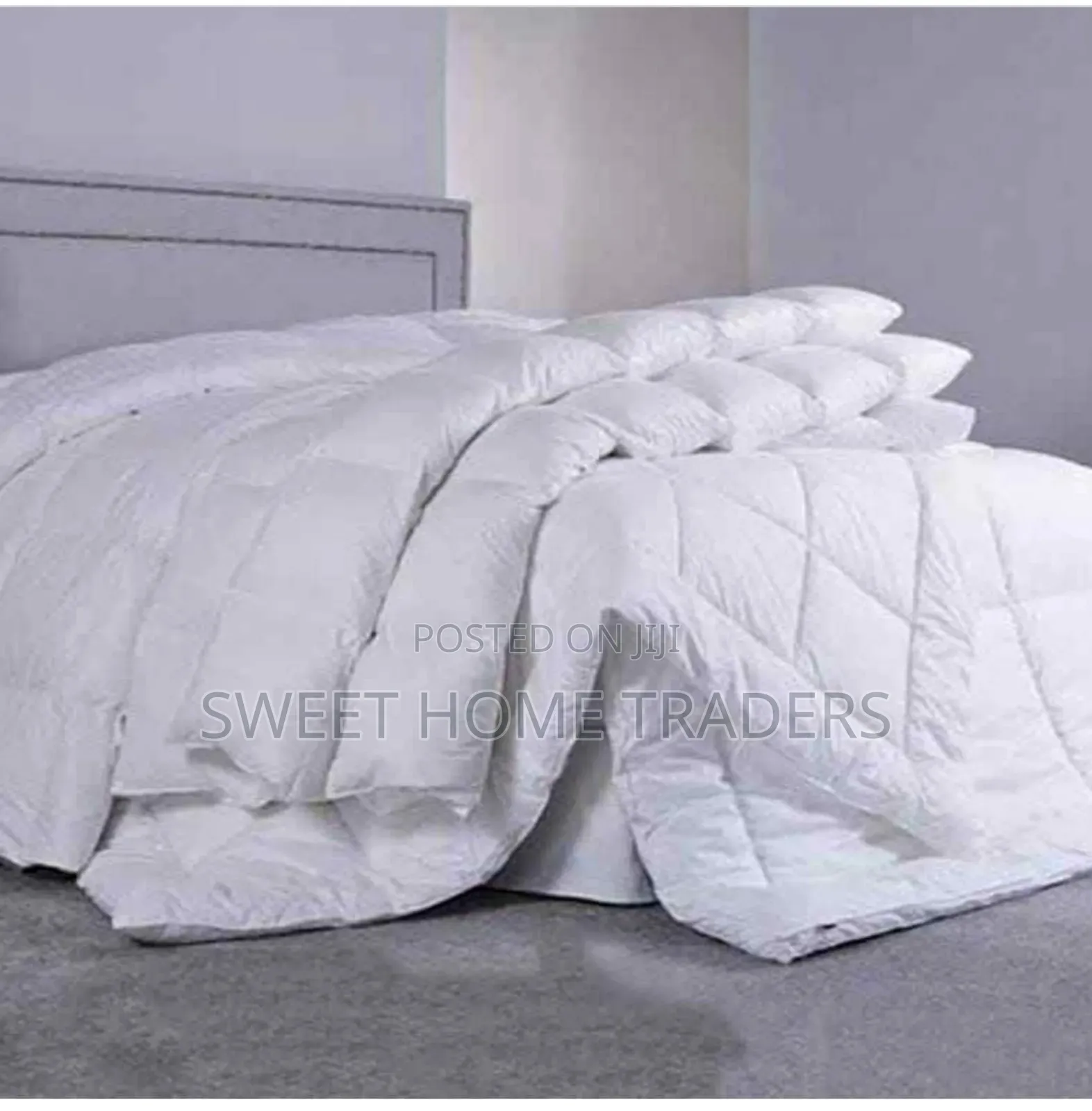 Single Piece White Striped Duvet Pure Cotton