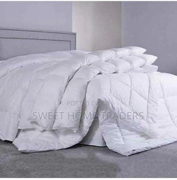 Single Piece White Striped Duvet Pure Cotton