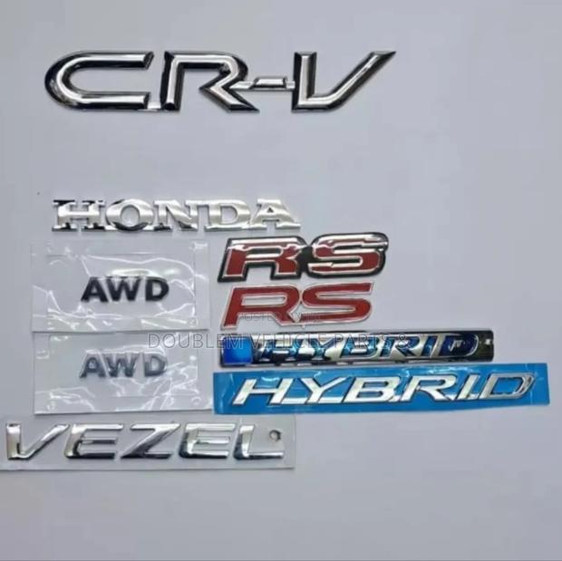 Emblem Logo/Name/Badge Honda,Vezel,Cr-v,Rs,Awd,Hybrid All Honda Models