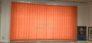 Modern Comfort , Window Perfection Vertical Orange Window Blinds