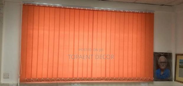 Modern Comfort , Window Perfection Vertical Orange Window Blinds