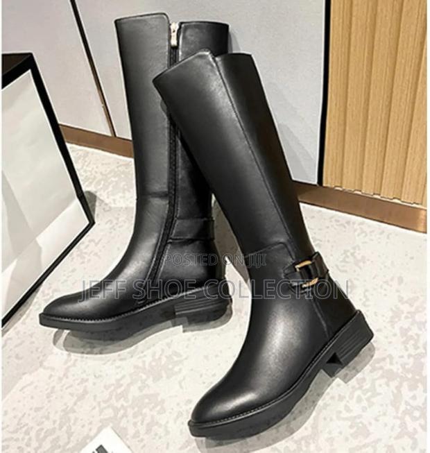 Ladies Leather Knee Boots - main view