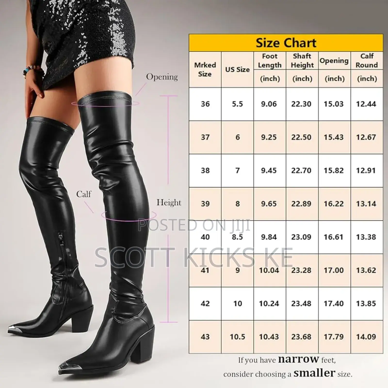 Ladies Chunky Thigh Boot