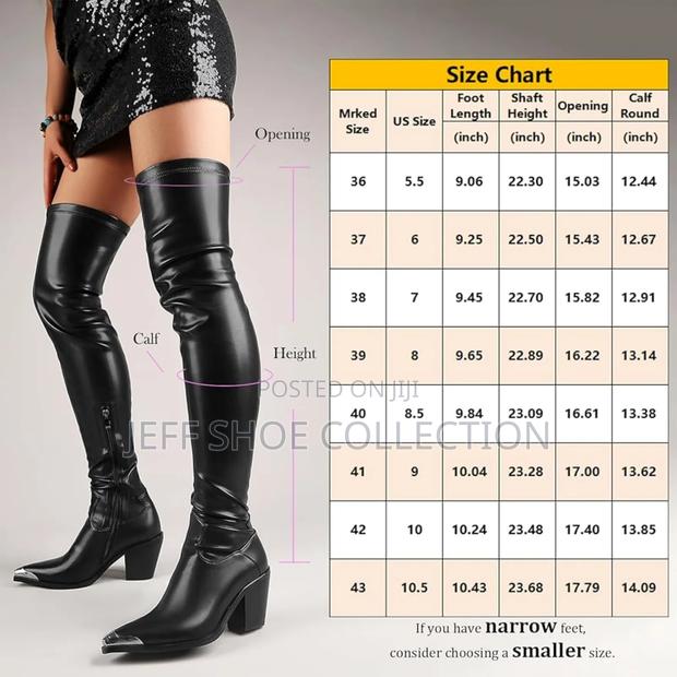 Ladies Chunky Thigh Boot - thumbnail 3