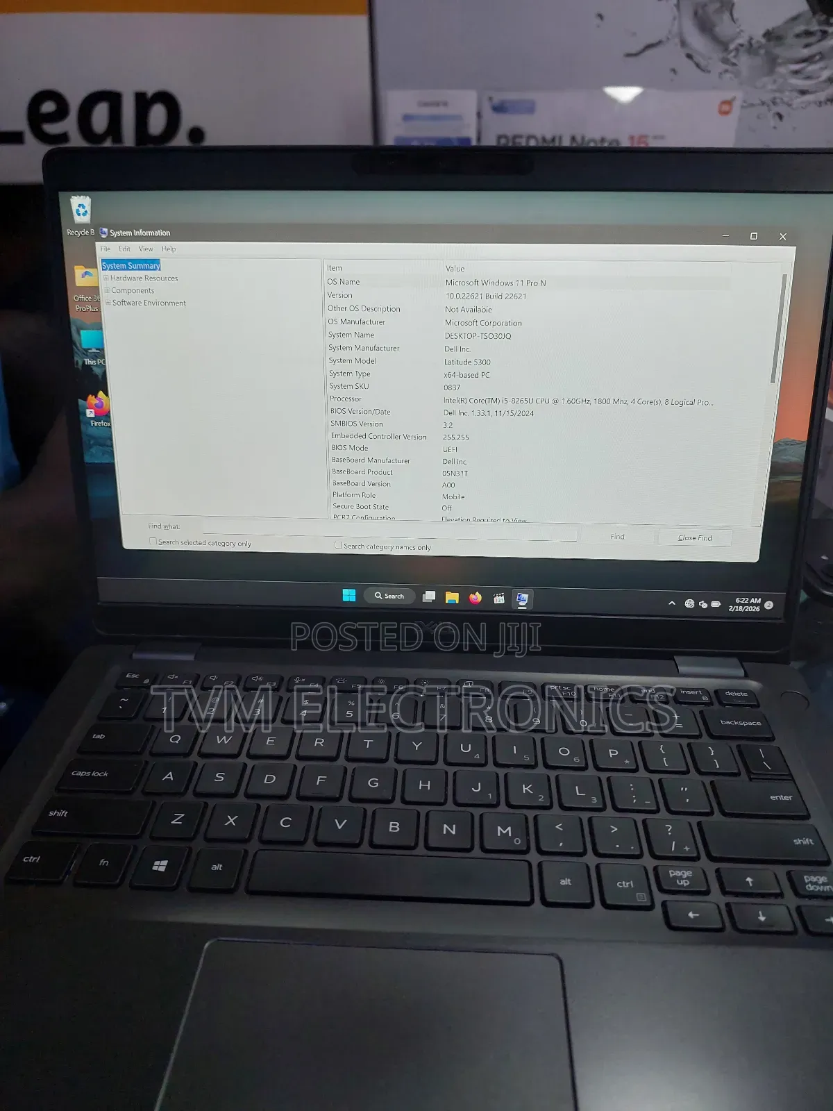 Laptop Dell Latitude 5300 16GB Intel Core i5 SSD 256GB