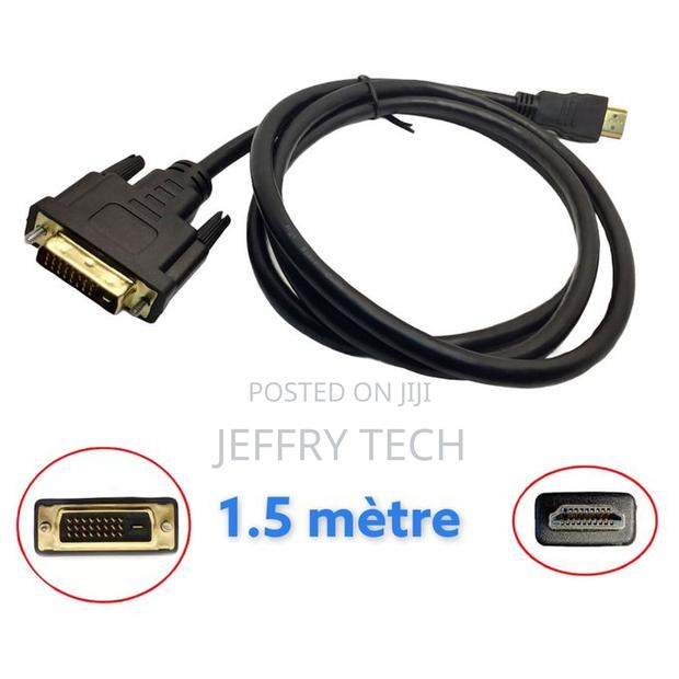 Hdmi to Dvi Adapter Cable, 24 + 1 Pin (1.5 Meters)