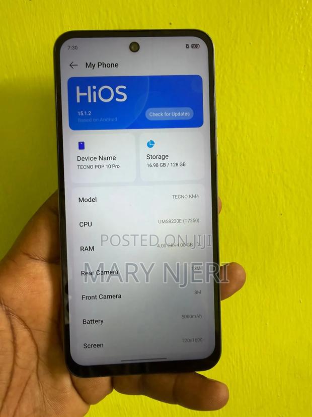 Tecno Pop 10 128 GB Gold - thumbnail 4