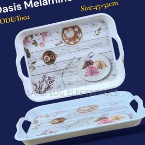 Tray Durable Melamine Serving Tray (17.5") - Deco Pattern, - main view