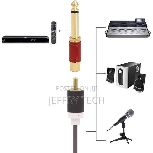 6.35mm Mono Male Jack to Female Rca Adapter - thumbnail 3