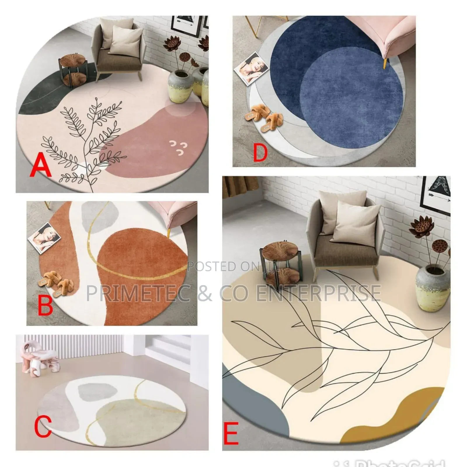 Modern Minimalist Round Rugs Diameter 80cm