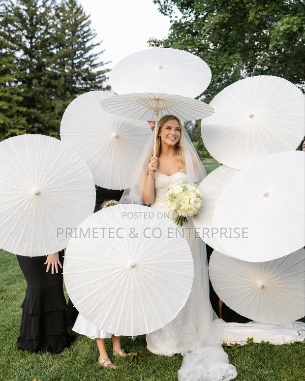 60cm Paper Parasol Umbrella Wedding Prop - main view