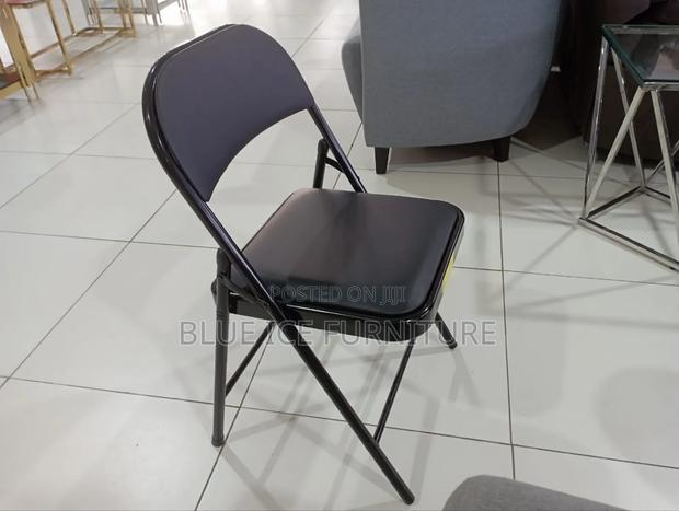 Leather Foldable Metallic Chair
