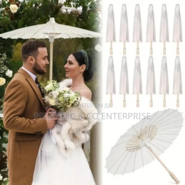 60cm Paper Parasol Umbrella Wedding Prop - thumbnail 2