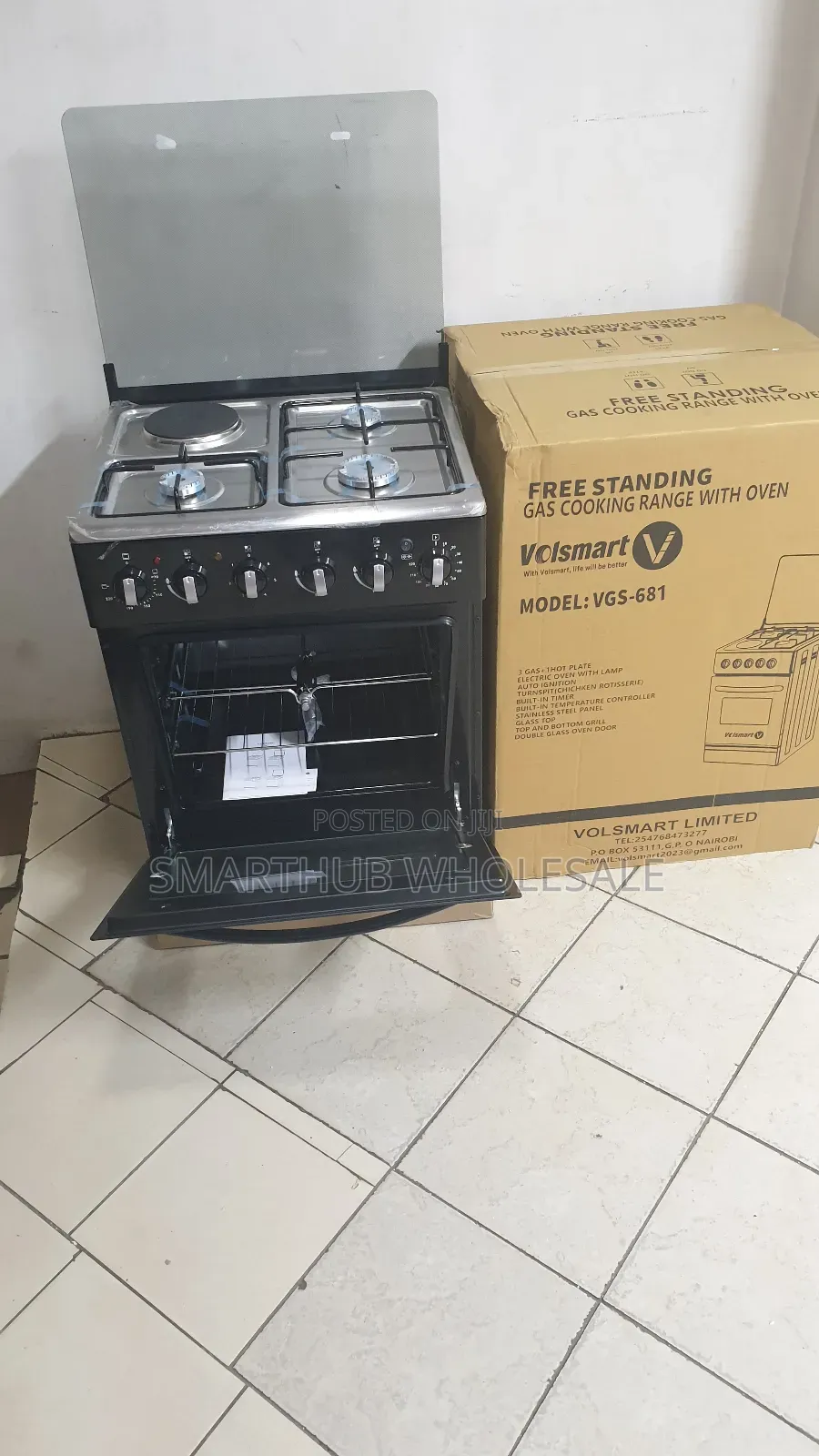 Volsmart 60x60 3~Gas+1~Electric Gas Cookers
