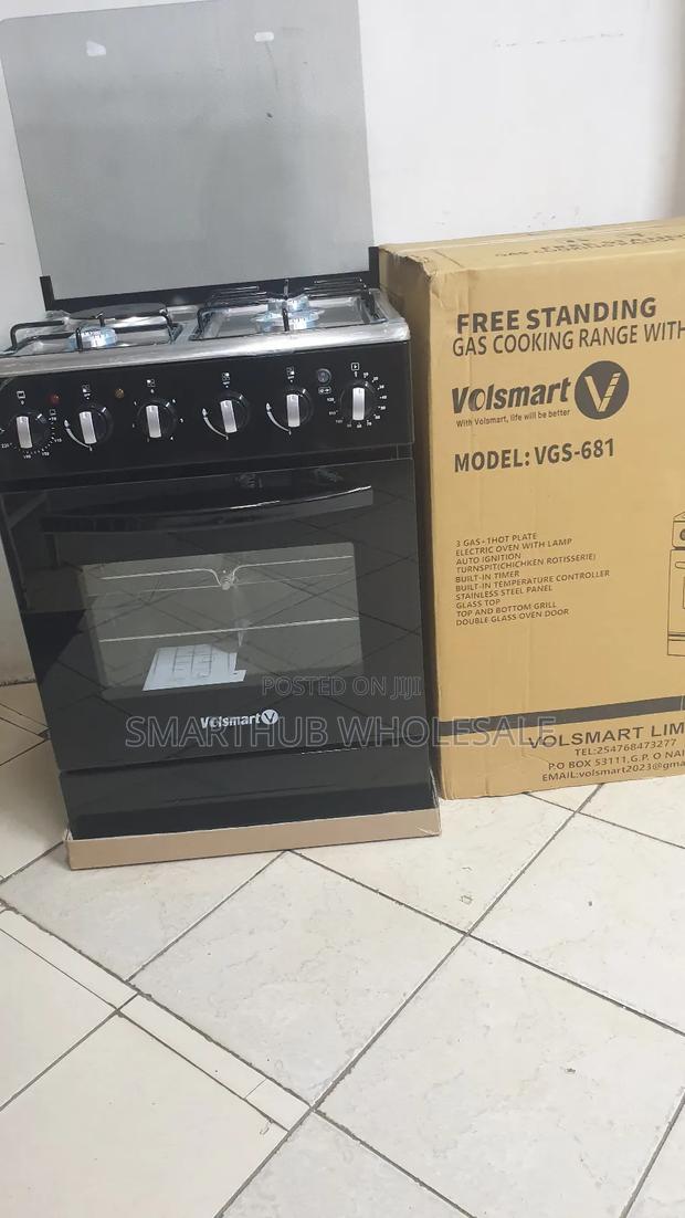 Volsmart- Volsmart 60 by 60cm 3+1 Cooker With Electric Oven