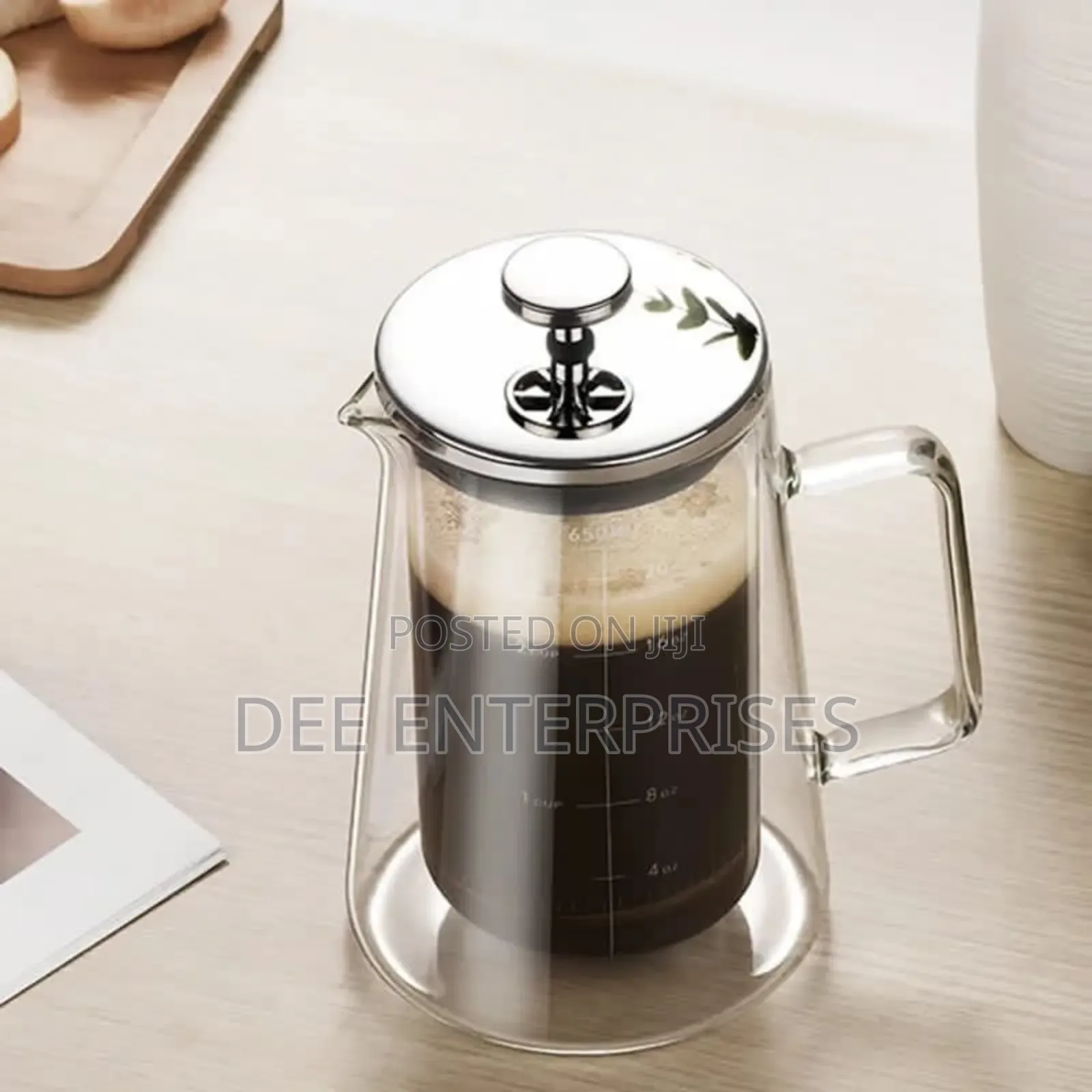 Double Walled Borosilicate French Press Coffee Maker