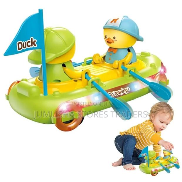 Duck Rowing Boat Battery Toy With Lights Music